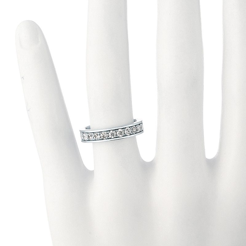 プラチナ ダイヤモンド エタニティリング H&C（合計1.0ct・ハート＆キューピッド）10枚目