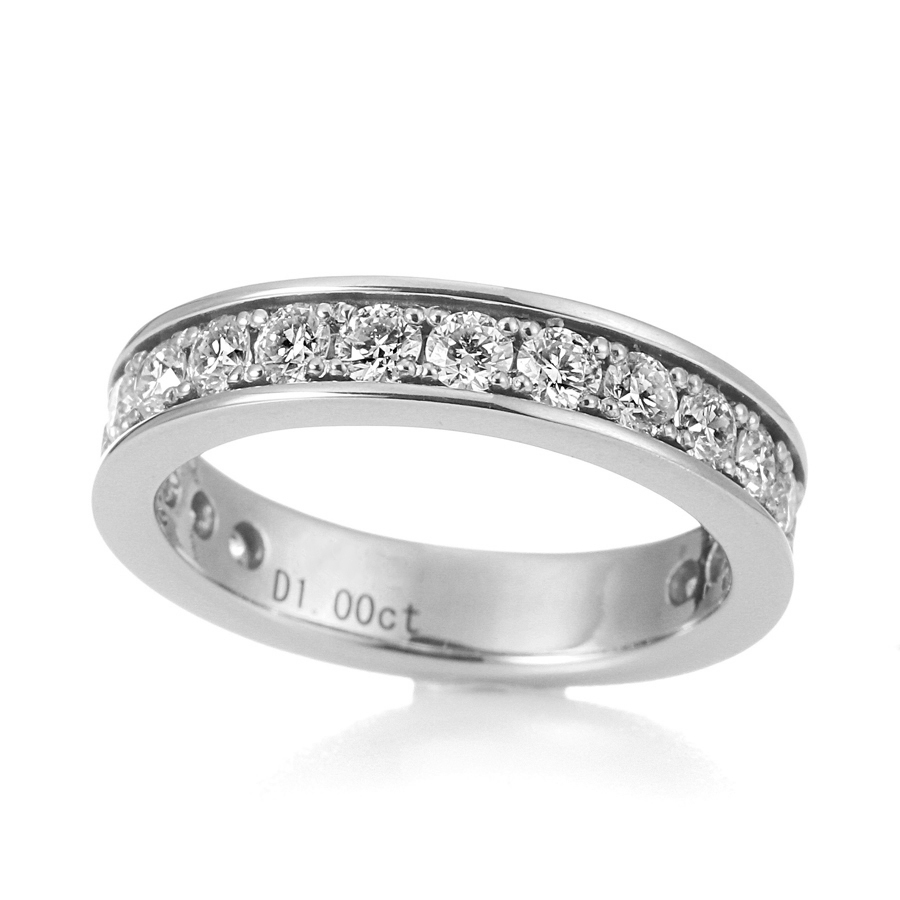 プラチナ ダイヤモンド エタニティリング H&C（合計1.0ct・ハート＆キューピッド）3枚目