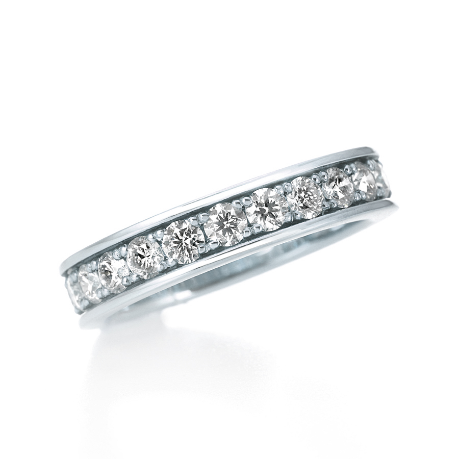 プラチナ ダイヤモンド エタニティリング H&C（合計1.0ct・ハート＆キューピッド）4枚目