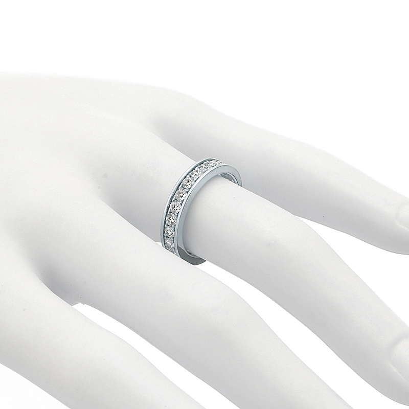 プラチナ ダイヤモンド エタニティリング H&C（合計1.0ct・ハート＆キューピッド）9枚目