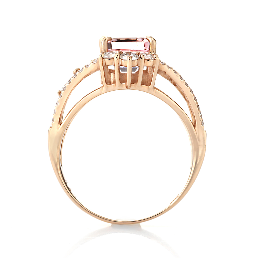 K18PG モルガナイト ダイヤモンド リング 4月の誕生石フェア 通常価格398,000円より10%OFF 令和8年4月30日まで(MO1.70ct D0.64ct)9枚目