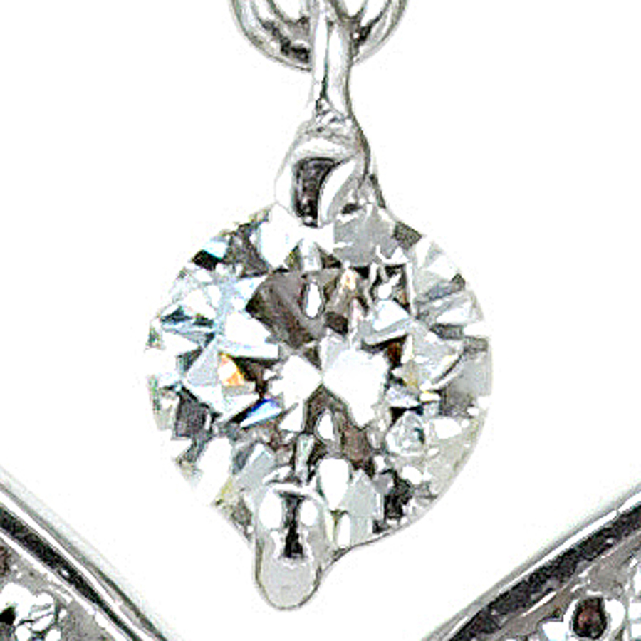 K18WG ダイヤモンド ペンダントネックレス（合計0.76ct）3枚目