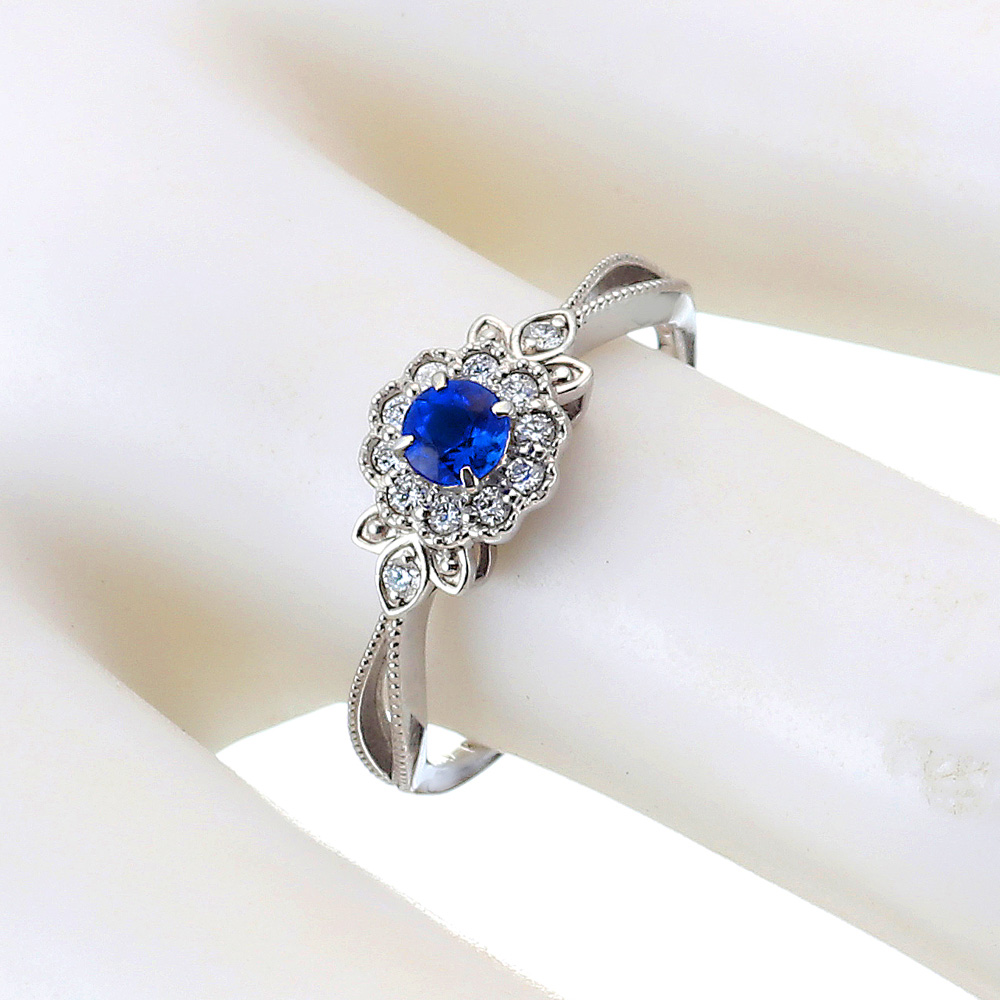 プラチナ アウイナイト ダイヤモンド リング（HA0.16ct D0.11ct）10枚目