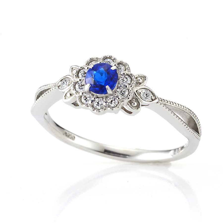 プラチナ アウイナイト ダイヤモンド リング（HA0.16ct D0.11ct）4枚目