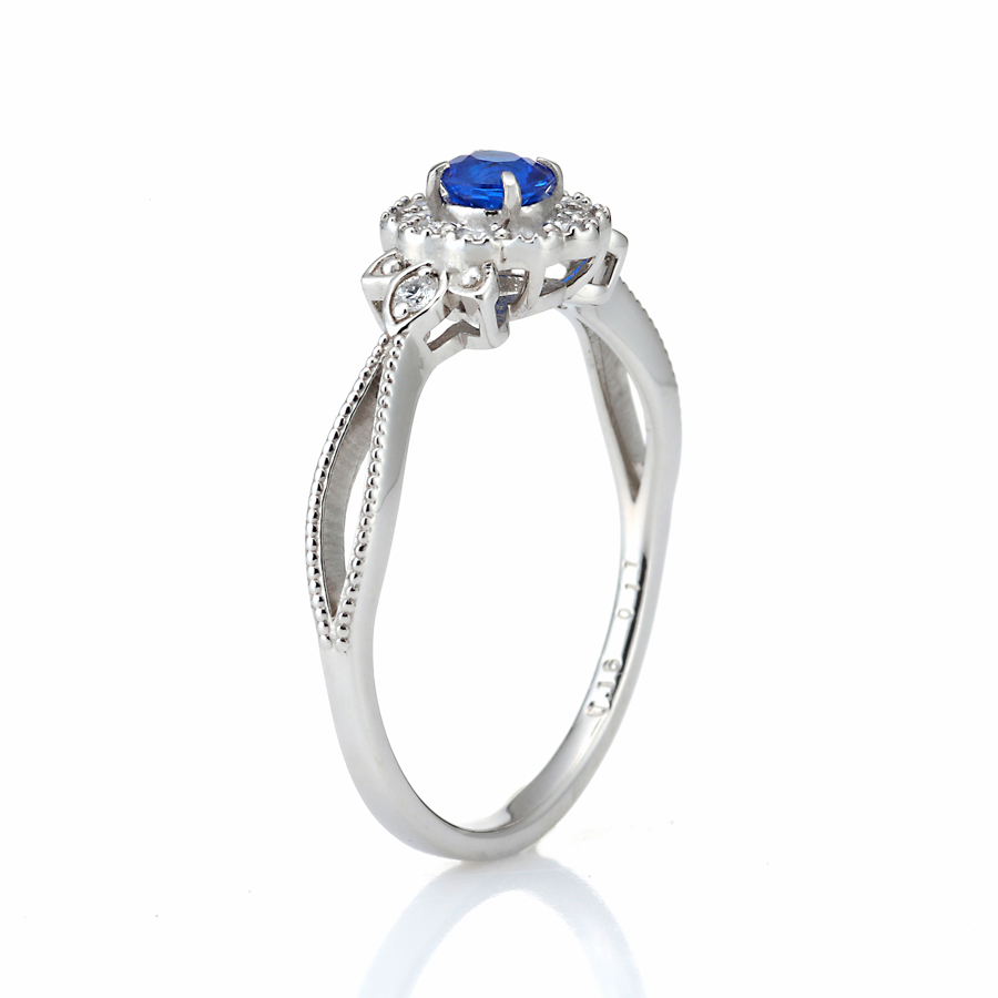 プラチナ アウイナイト ダイヤモンド リング（HA0.16ct D0.11ct）7枚目