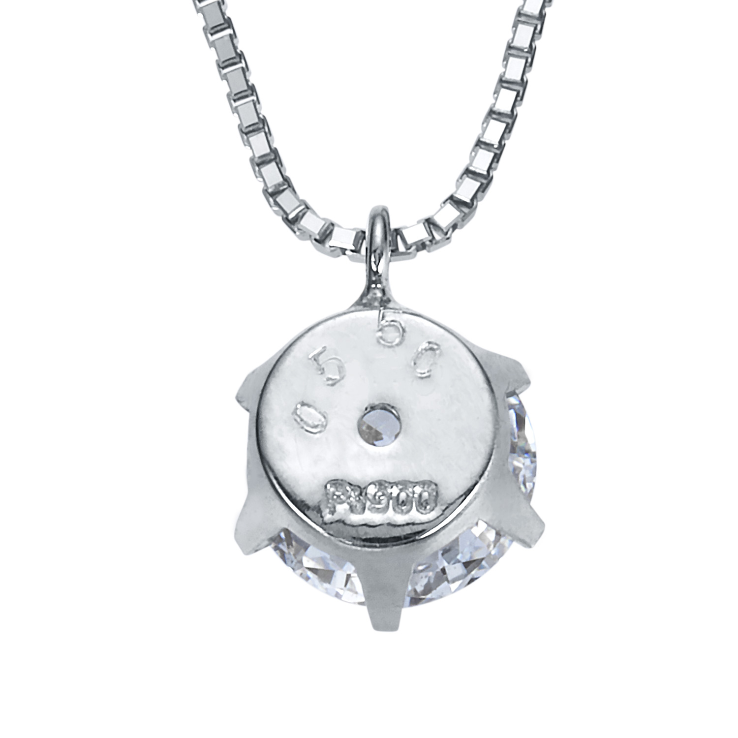 プラチナ製ダイヤモンド ペンダントネックレス(0.550ct 中央宝石研究所・Eカラー VS-2クラス 3EXCELLENT H&C)5枚目