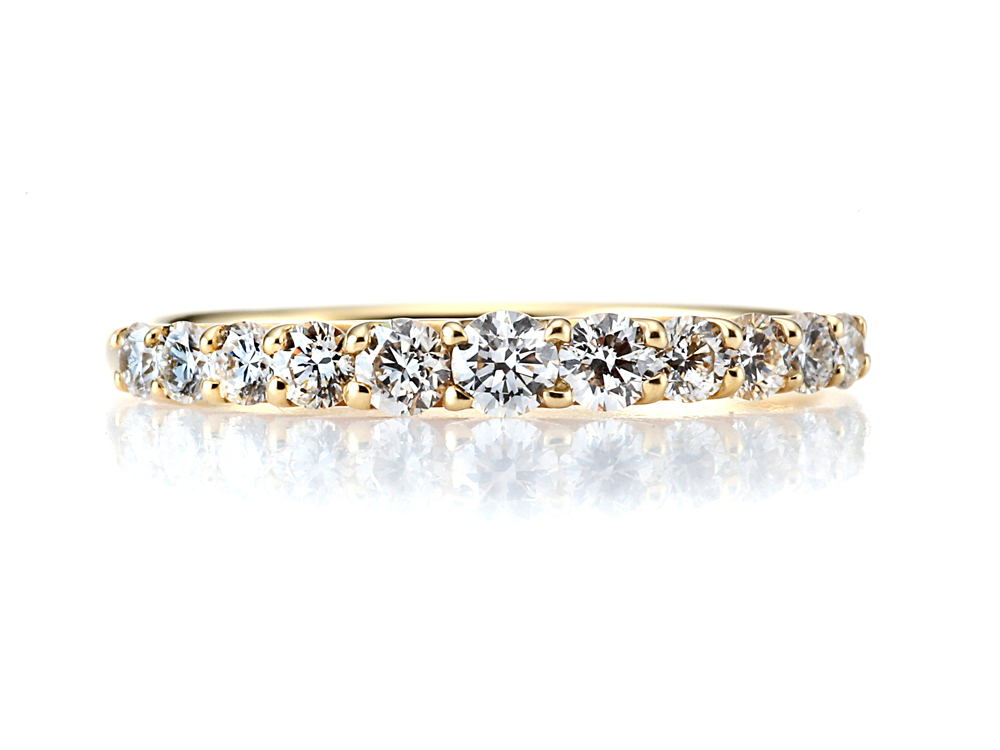 K18 ダイヤモンド エタニティリング（合計0.5ct・SIクラス）