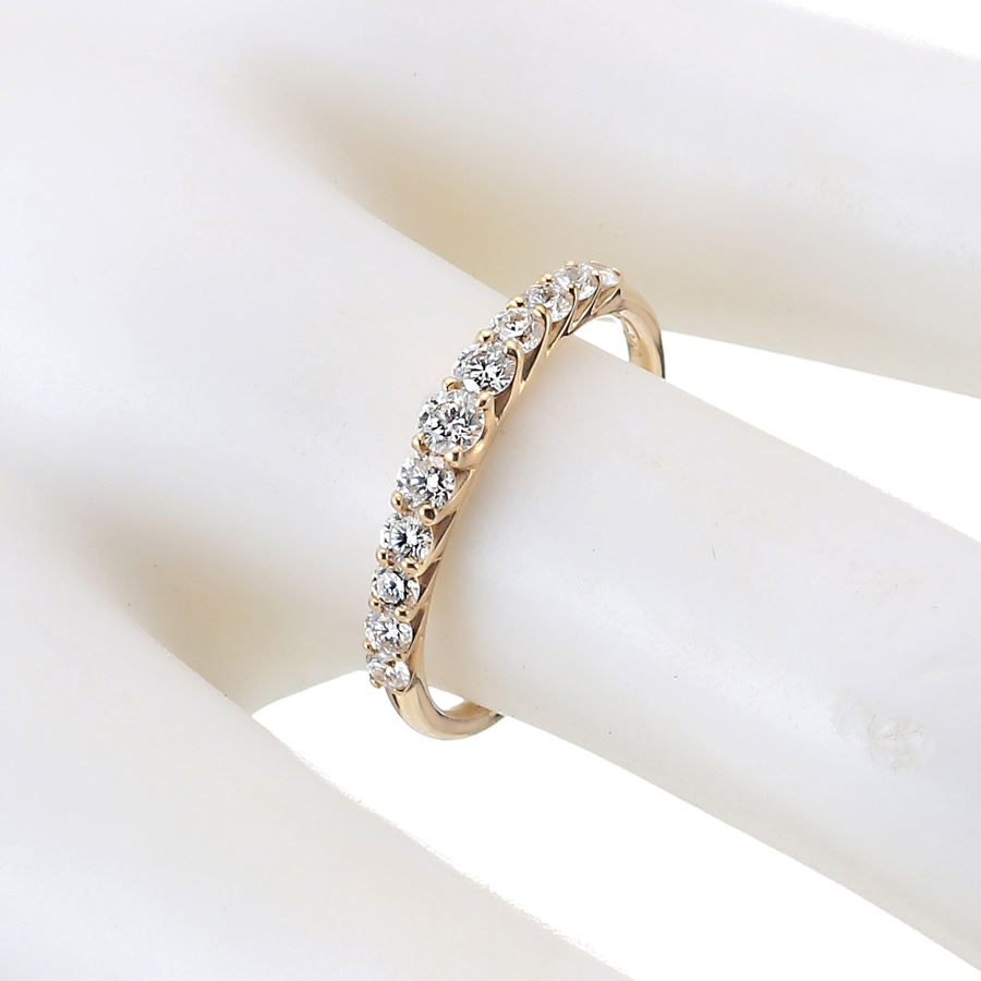 K18 ダイヤモンド エタニティリング(合計0.5ct・SIクラス)10枚目