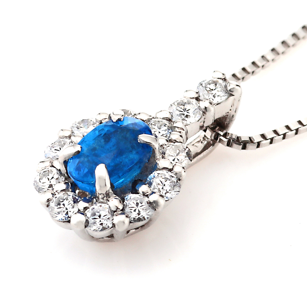 プラチナ アウイナイト ダイヤモンドネックレス（HA0.16ct D0.14ct）2枚目