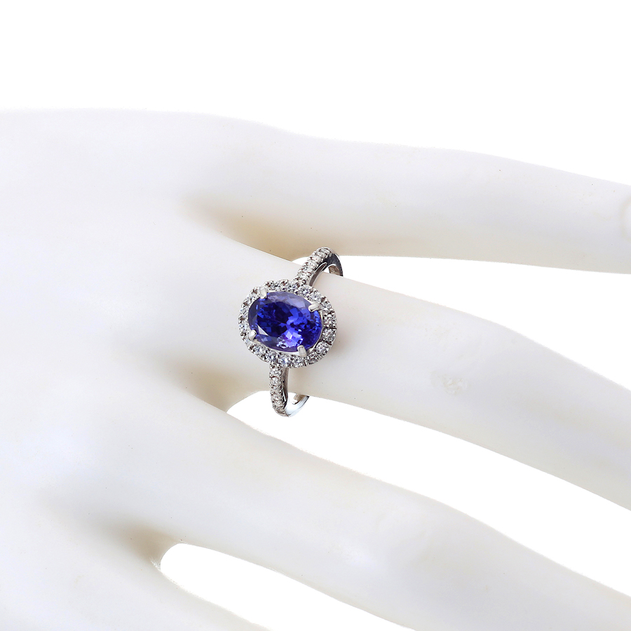 プラチナ タンザナイト ダイヤモンド リング（T 2.26ct D0.33ct）10枚目