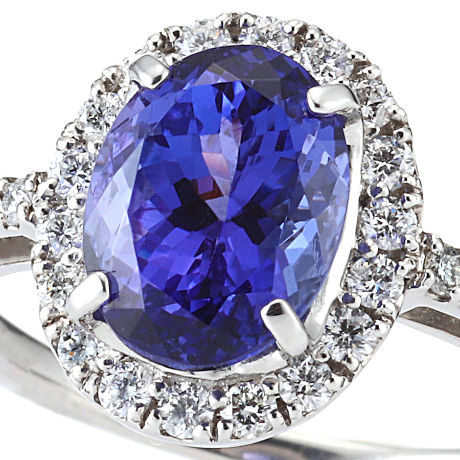 プラチナ タンザナイト ダイヤモンド リング（T 2.26ct D0.33ct）3枚目
