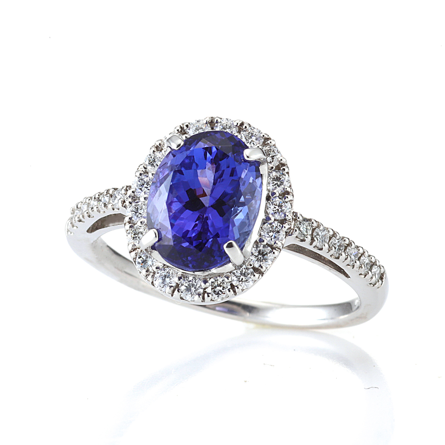 プラチナ タンザナイト ダイヤモンド リング（T 2.26ct D0.33ct）4枚目