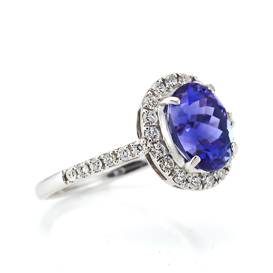 プラチナ タンザナイト ダイヤモンド リング（T 2.26ct D0.33ct）5枚目