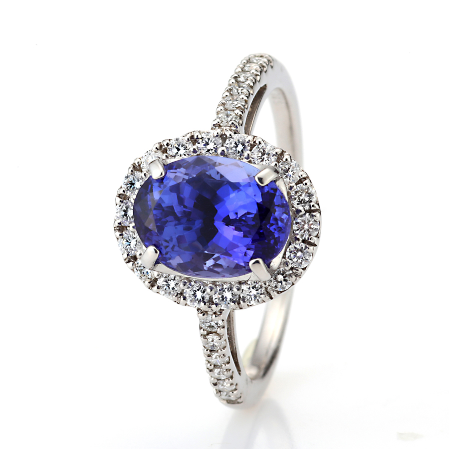 プラチナ タンザナイト ダイヤモンド リング（T 2.26ct D0.33ct）6枚目