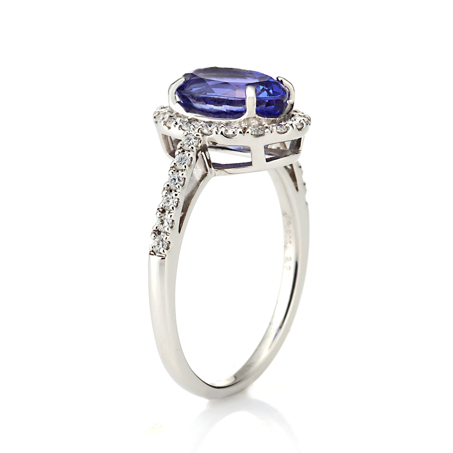 プラチナ タンザナイト ダイヤモンド リング（T 2.26ct D0.33ct）7枚目