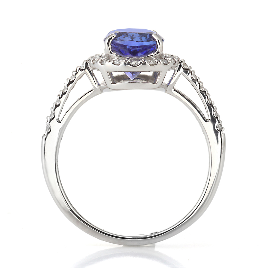 プラチナ タンザナイト ダイヤモンド リング（T 2.26ct D0.33ct）8枚目