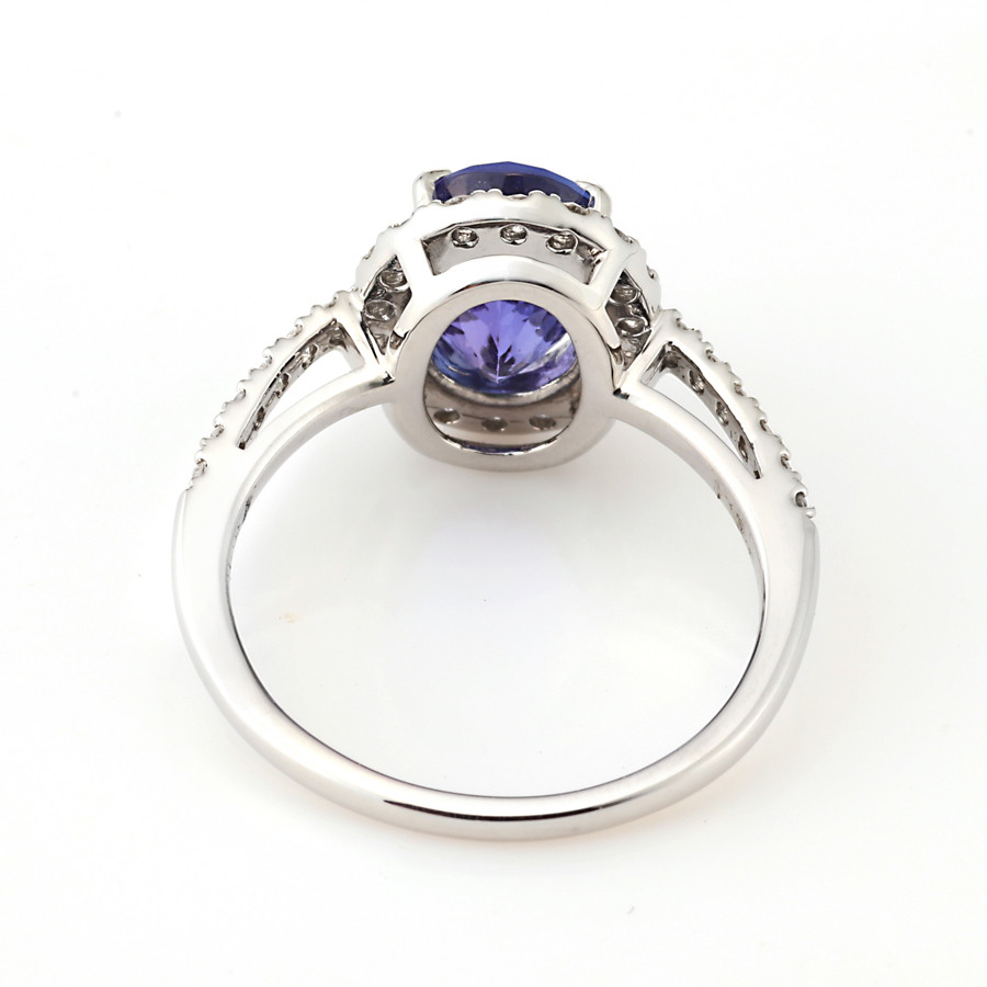 プラチナ タンザナイト ダイヤモンド リング（T 2.26ct D0.33ct）9枚目