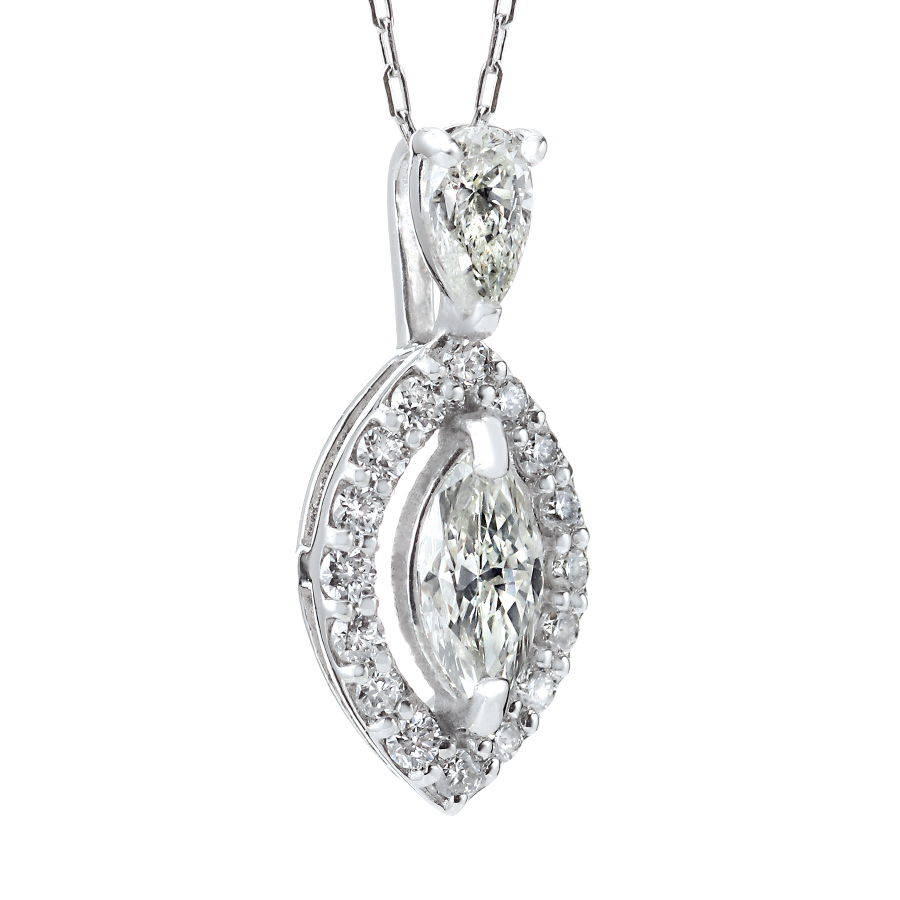 プラチナ ダイヤモンド ネックレス(合計0.3ct)4枚目