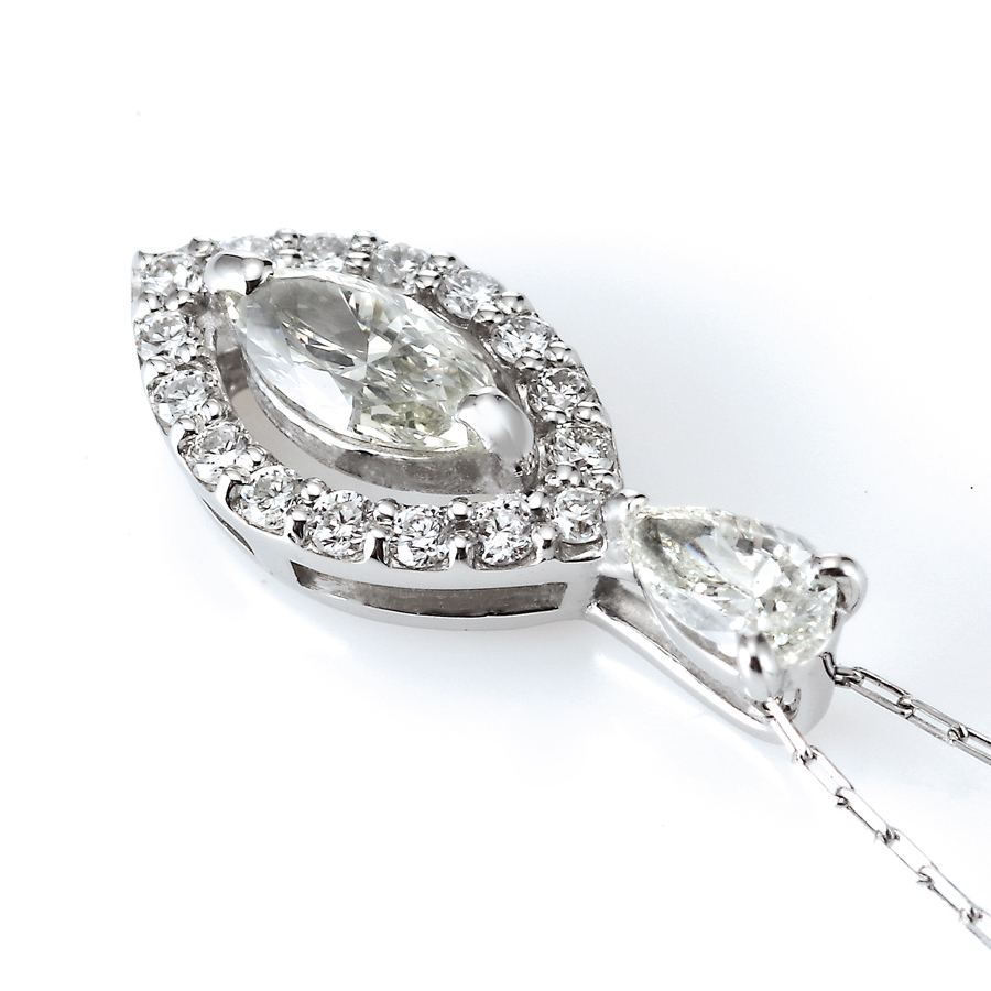 プラチナ ダイヤモンド ネックレス(合計0.3ct)6枚目