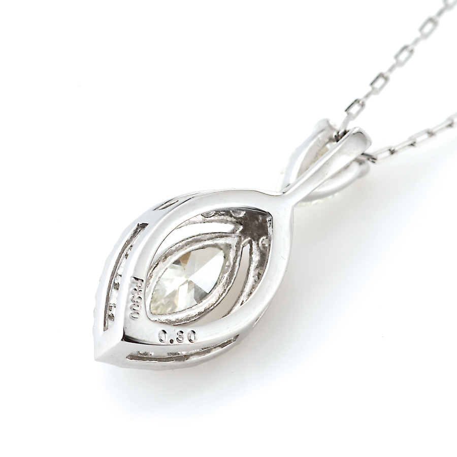 プラチナ ダイヤモンド ネックレス(合計0.3ct)7枚目