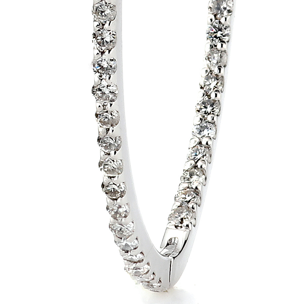 プラチナ製 ダイヤモンド フープピアス(合計1.0ct)4枚目