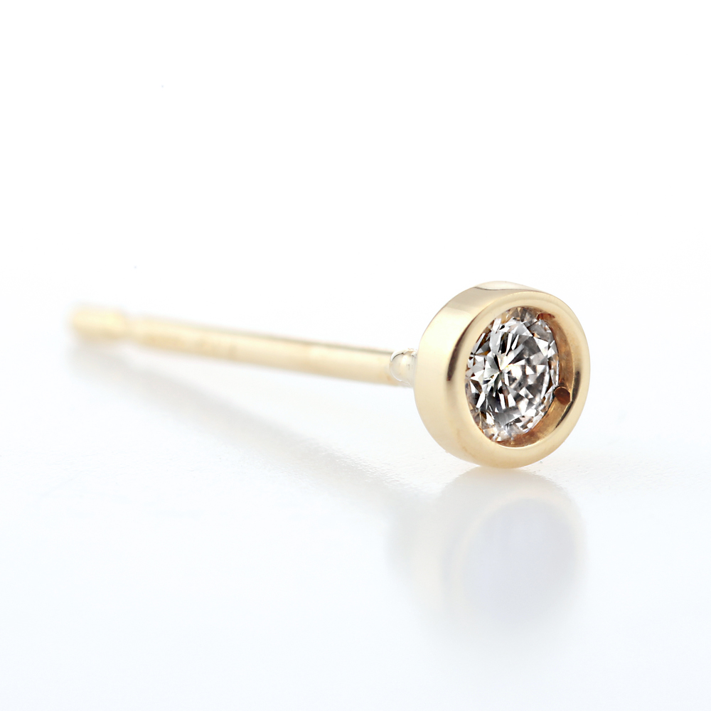 K18YG ダイヤモンド ピアス（合計0.1ct・Hカラー前後　無色系）7枚目
