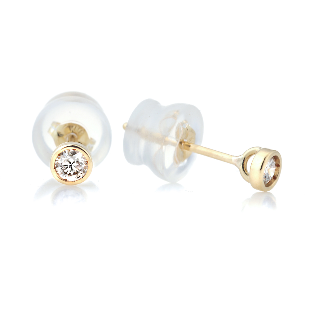 K18YG ダイヤモンド ピアス（合計0.1ct・Hカラー前後　無色系）8枚目