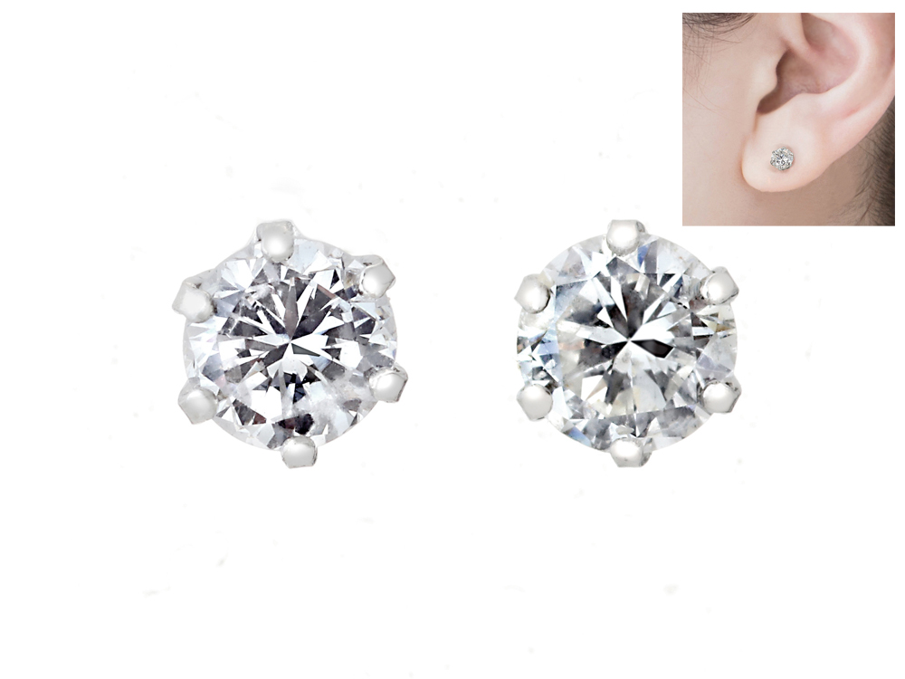 プラチナ ダイヤモンド ピアス PE3297（合計0.4ct・Gカラー前後　I-1クラス）