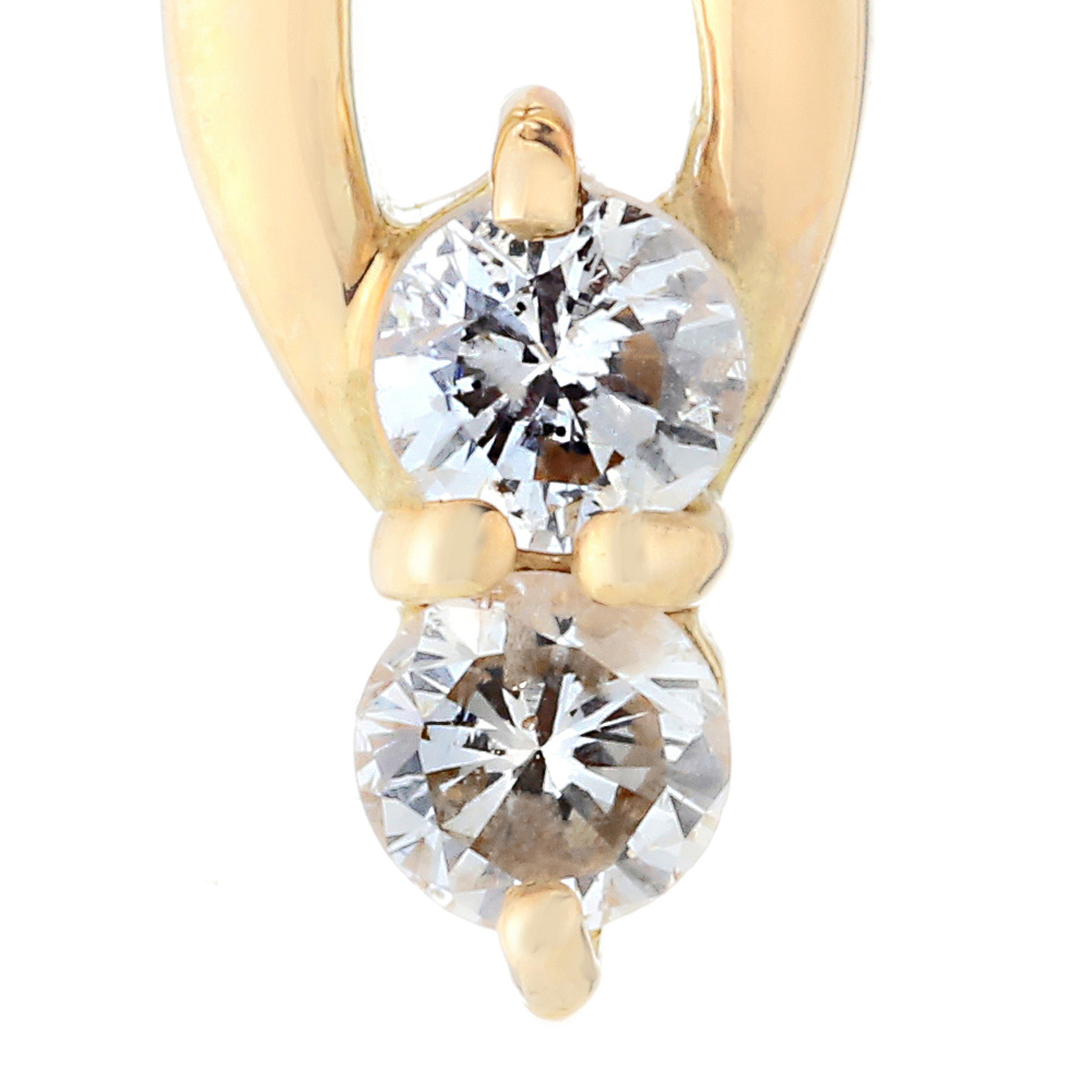 K18YG ダイヤモンド ピアス(金属素材の選択が可能)(4石合計0.2ct)3枚目