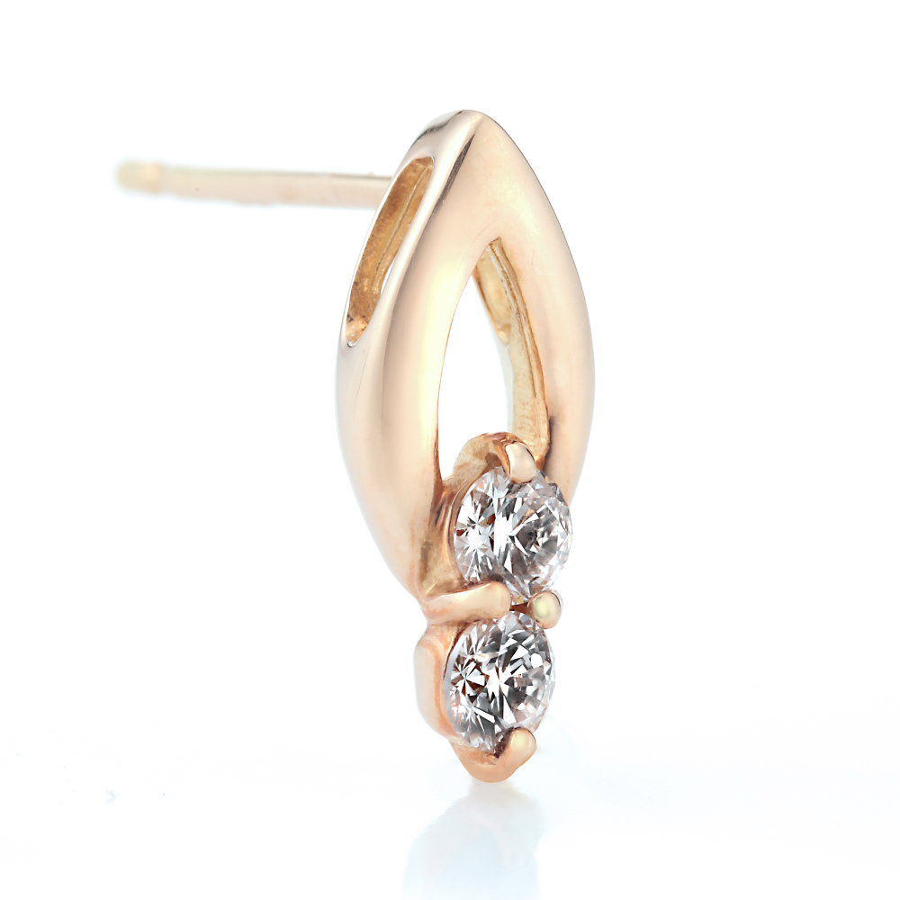 K18YG ダイヤモンド ピアス(金属素材の選択が可能)(4石合計0.2ct)7枚目