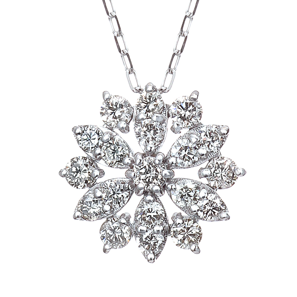 K18WG ダイヤモンド ペンダントネックレス（合計0.5ct）2枚目